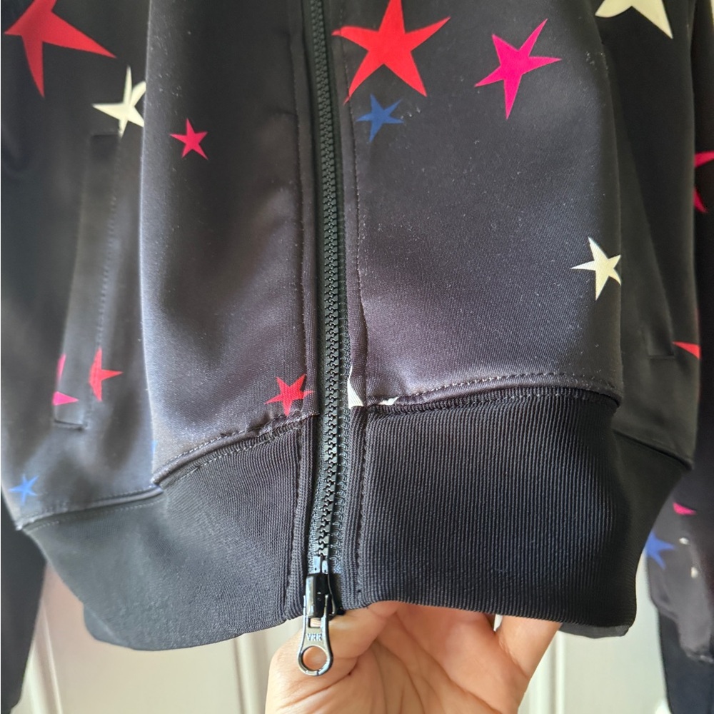 Pam & Gela Multicolor cropped star jacket, full zipper, size small - Picture 3 of 7
